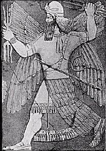 Двойные «перуны» в руках вавилонского Мардука